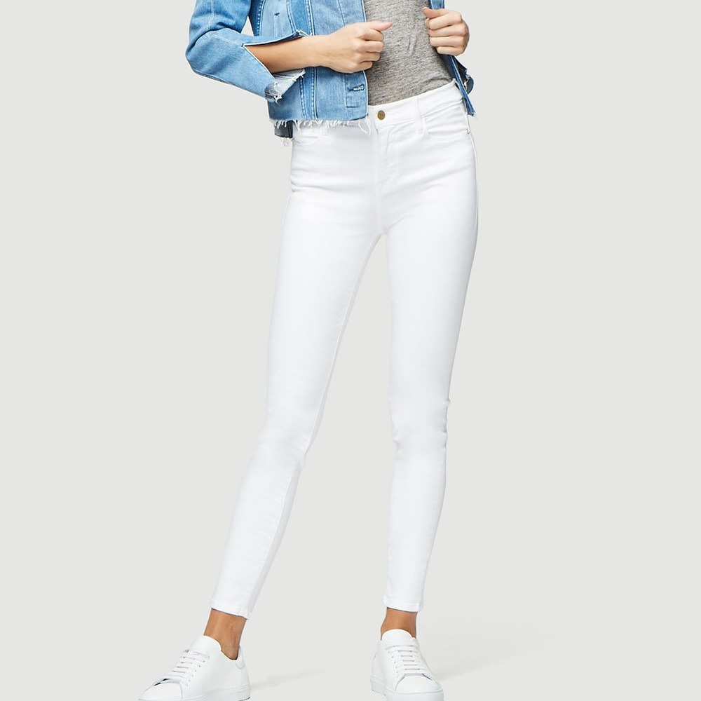 NWT Frame Denim Le High Skinny Blanc White